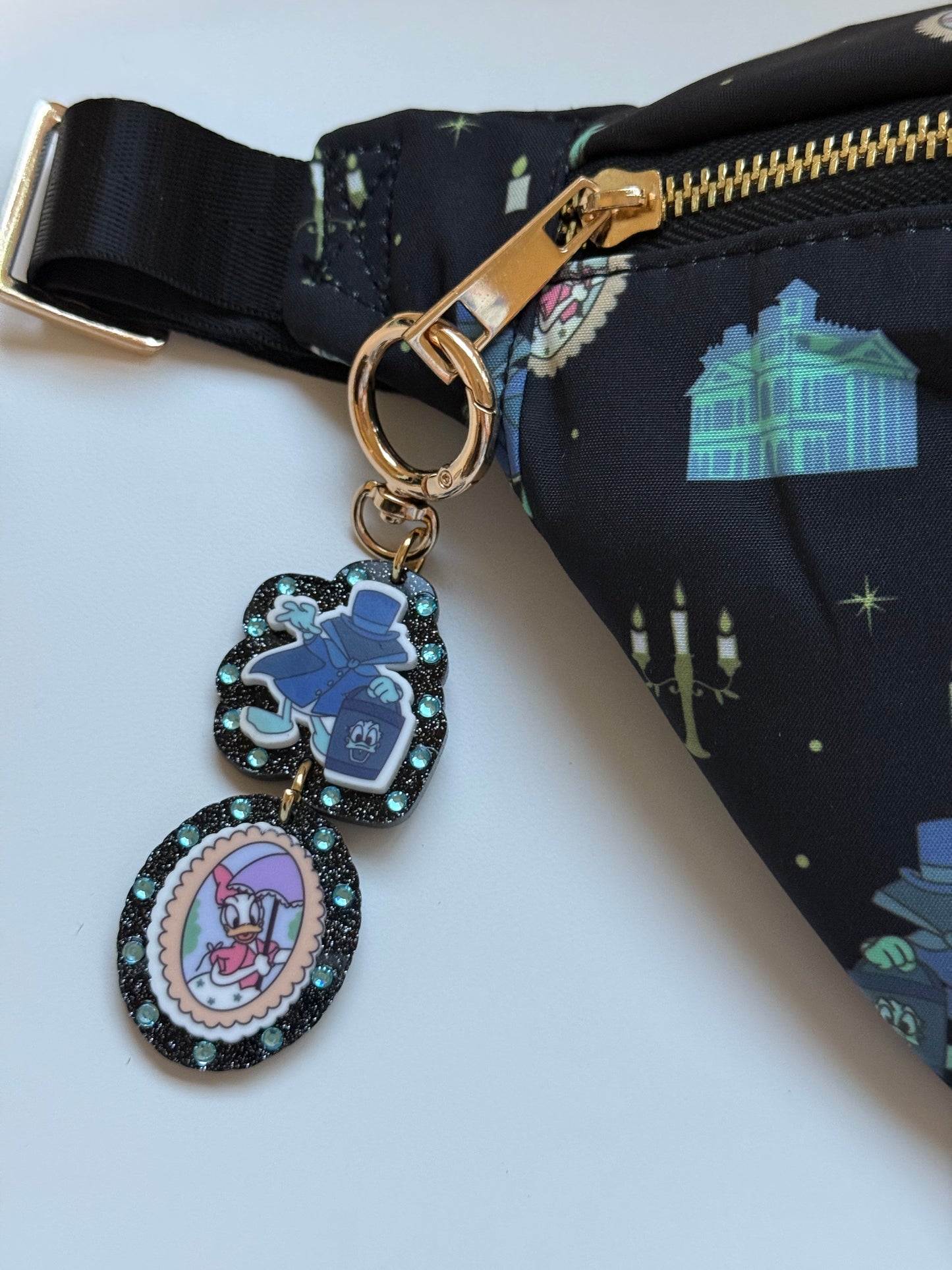 Haunted Mansion Inspired Glitter Keychain | Spooky Ghost