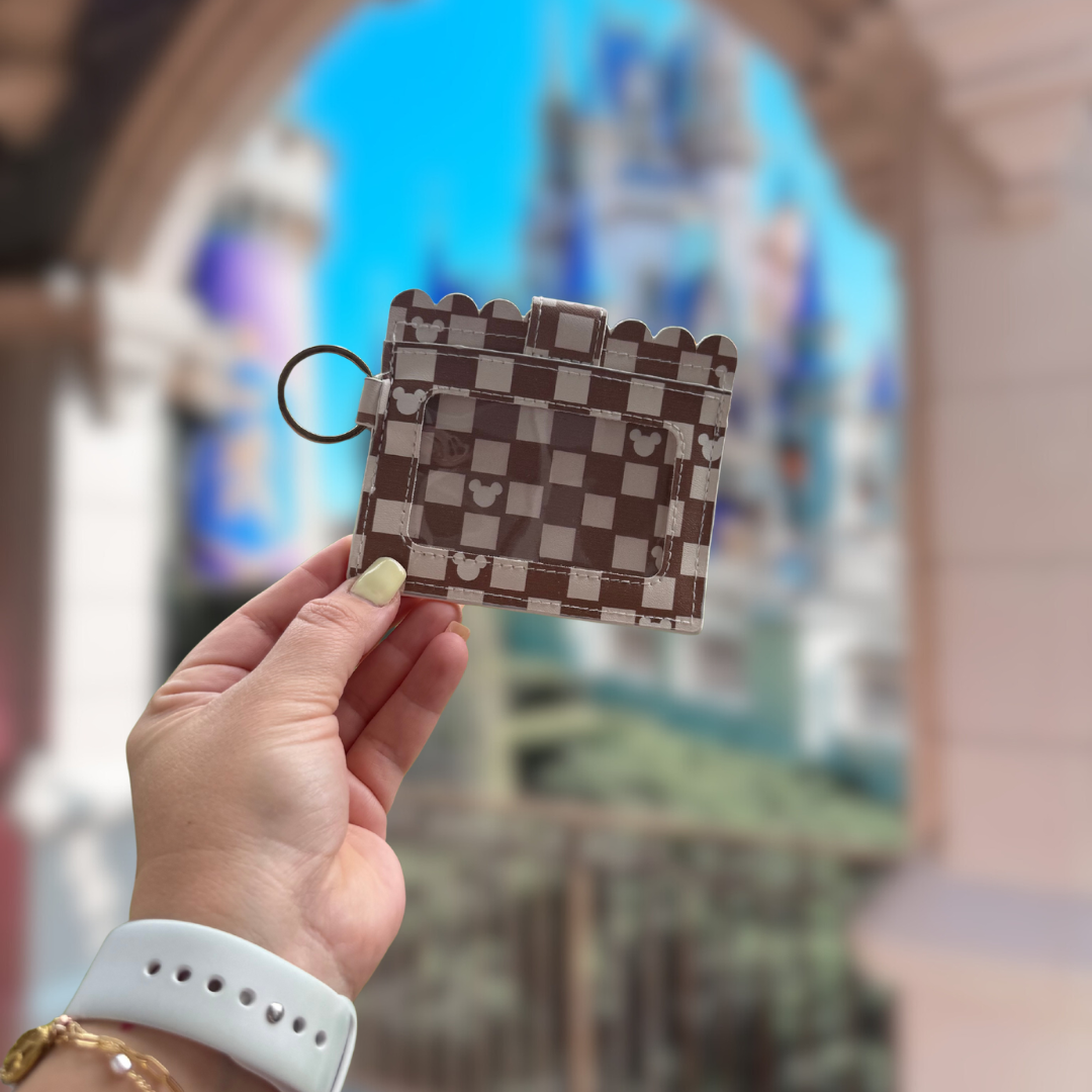 Checkered Brown Magic Mini Wallet
