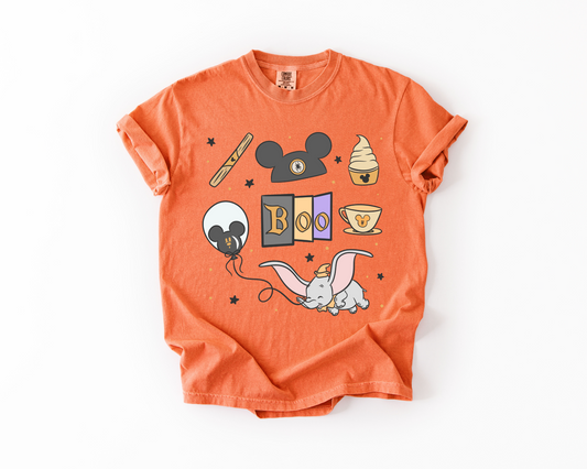 Halloween Boo Disney Inspired T-Shirt | Cute Dumbo & Mickey Halloween Tee