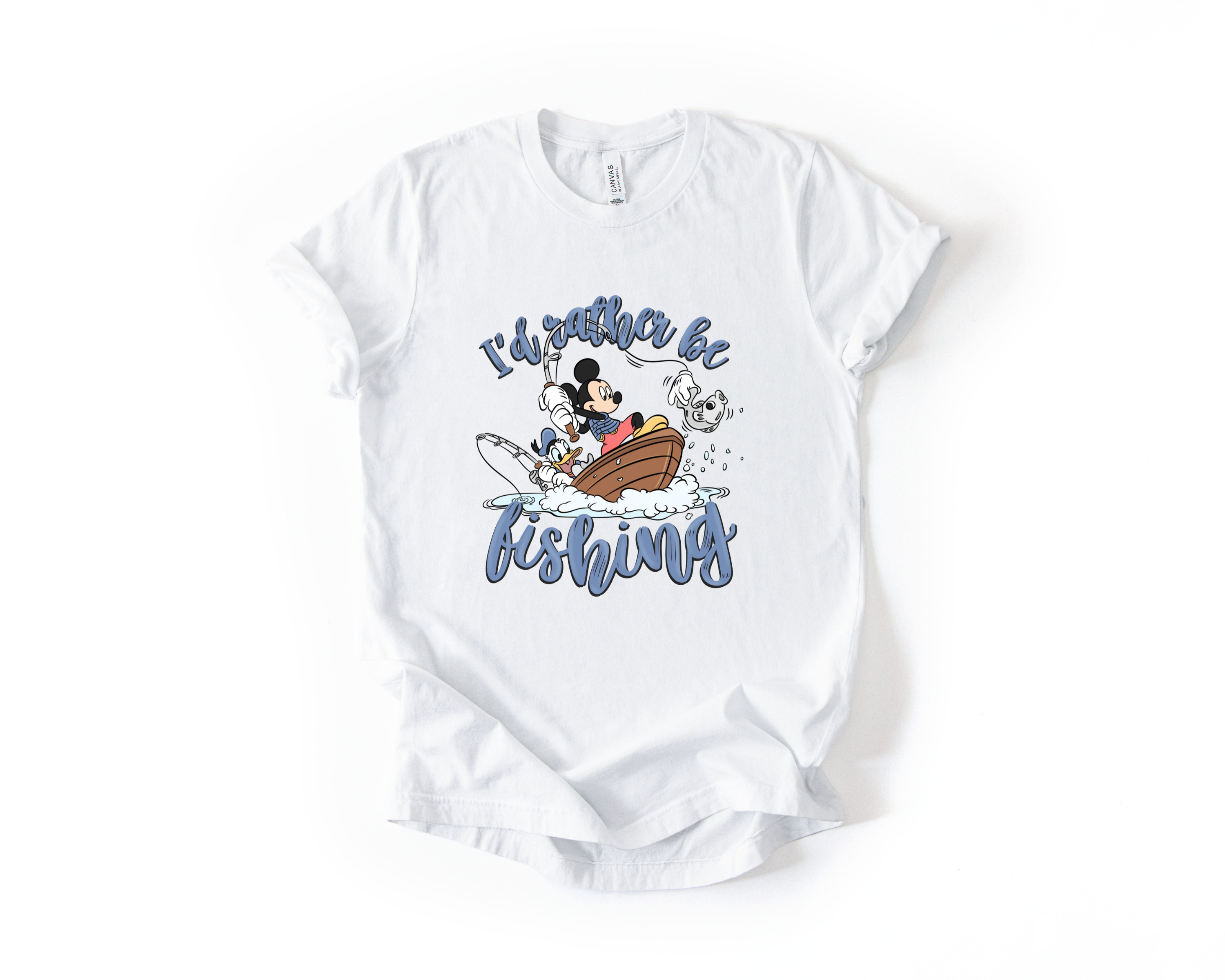 White “I’d Rather Be Fishing” Shirt