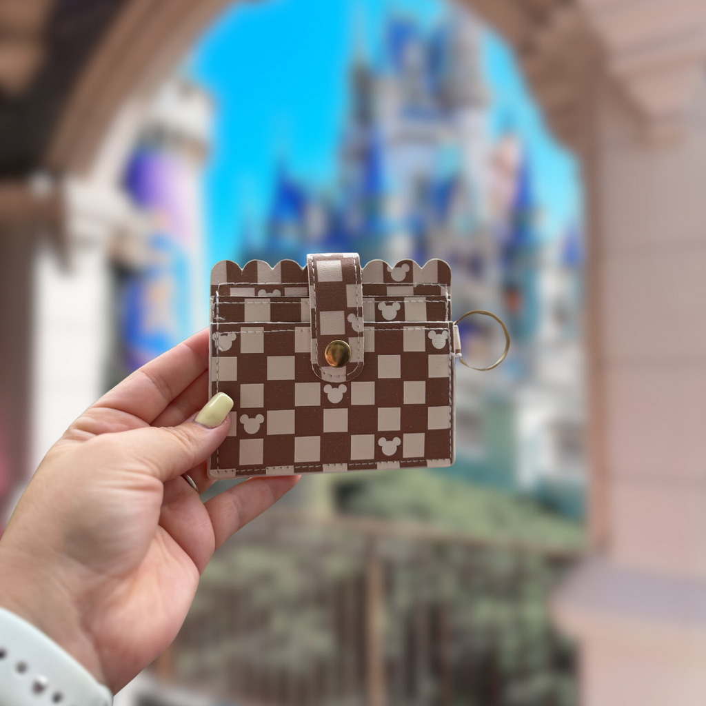 Checkered Brown Magic Mini Wallet