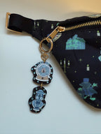 Haunted House Inspired Glitter Keychain | Crystal Ball Charms